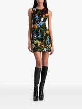 NEW, Alice + Olivia Wynell A-line mini dress in black multi Size 4