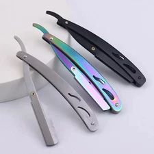 Stylish Multicolor Stainless Steel Razor Holder for Men’s Beard & Salon Use