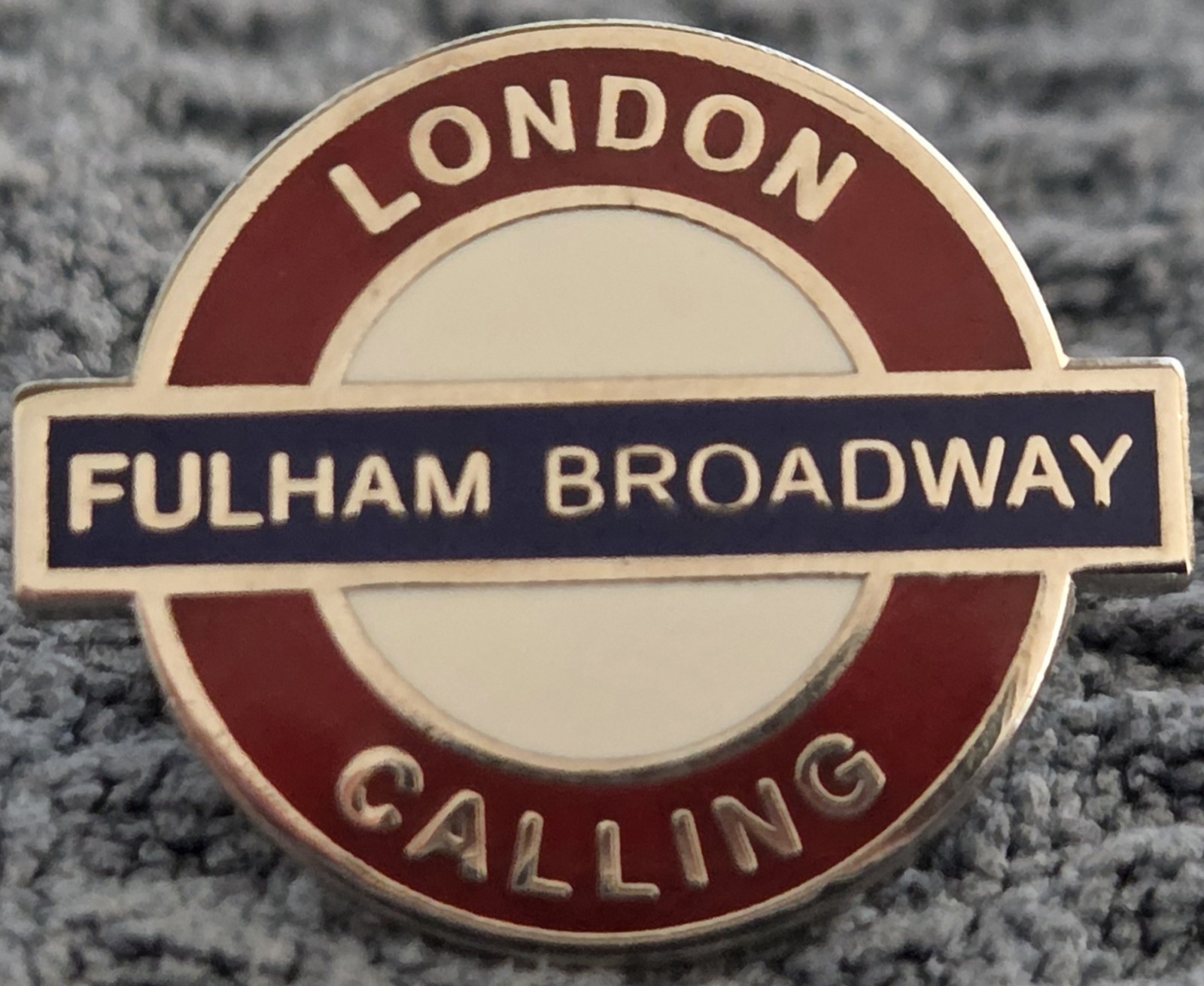 CHELSEA FC BADGE - CHELSEA TUBE BADGE - LONDON CALLING - FULHAM BROADWAY  for sale on Ebay