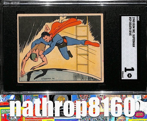 1940 Gum Inc Superman #29 Death Dive — SGC 1