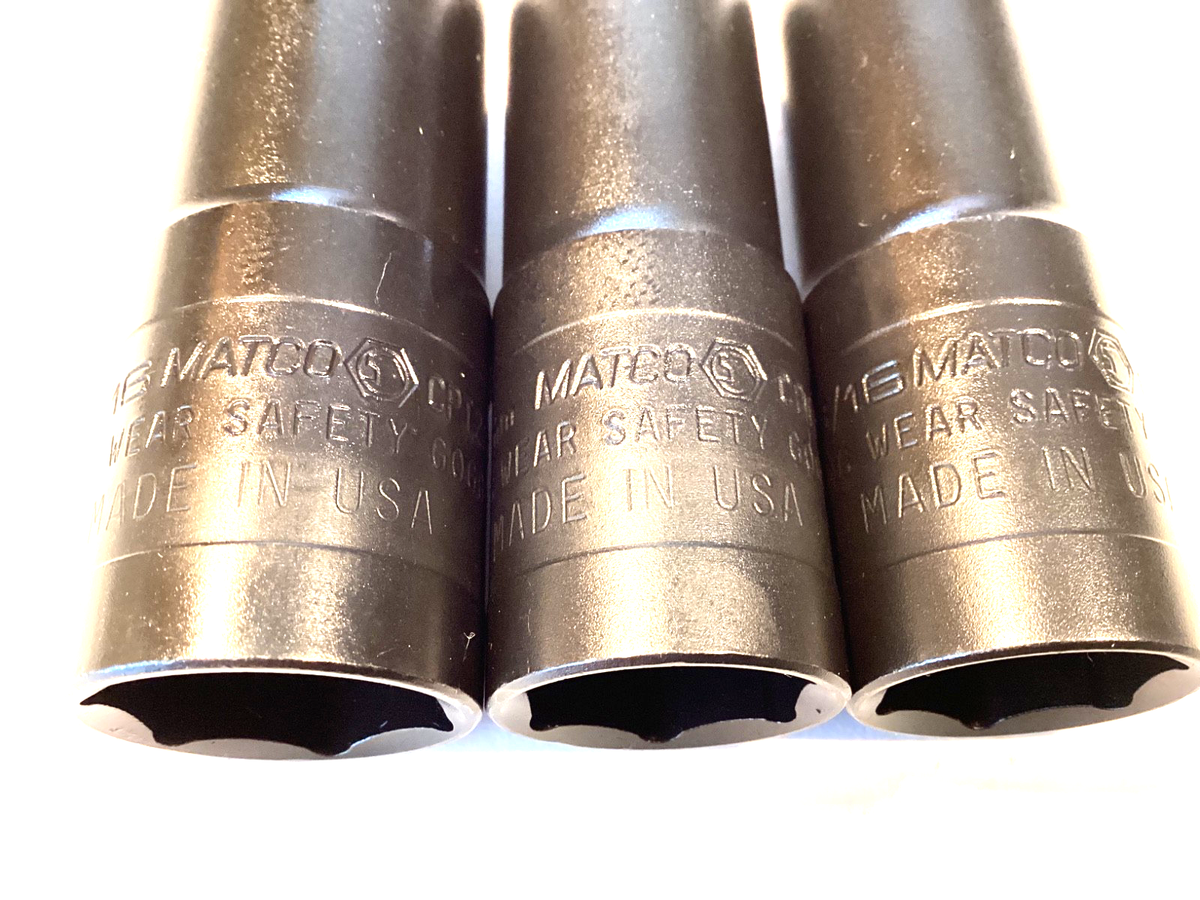 itoito'sshop Matco Tools USA 3 Piece 1/2” Drive 6Pt THIN WALL Flip Socket Set