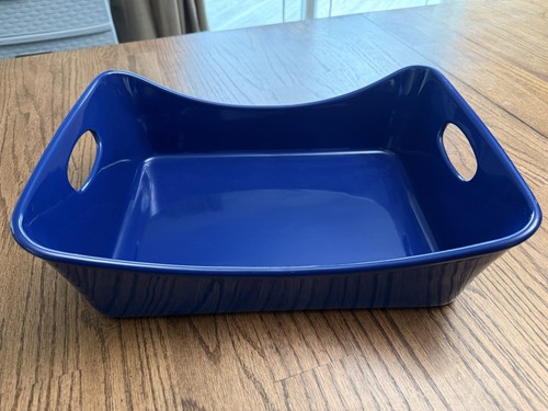 Rachael Ray 9” X 13” Lasagna Lover Stoneware Baking Dish Cobalt Blue - Bild 3 von 7