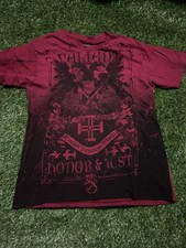 Vintage Y2K Helix Affliction Style Eagle Cross AOP Tee T Shirt Men's L 