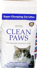 Pettex Clean Paws Microgranule Super Clumping Cat Litter 5kg Clay Unscented 1.99 per kilo