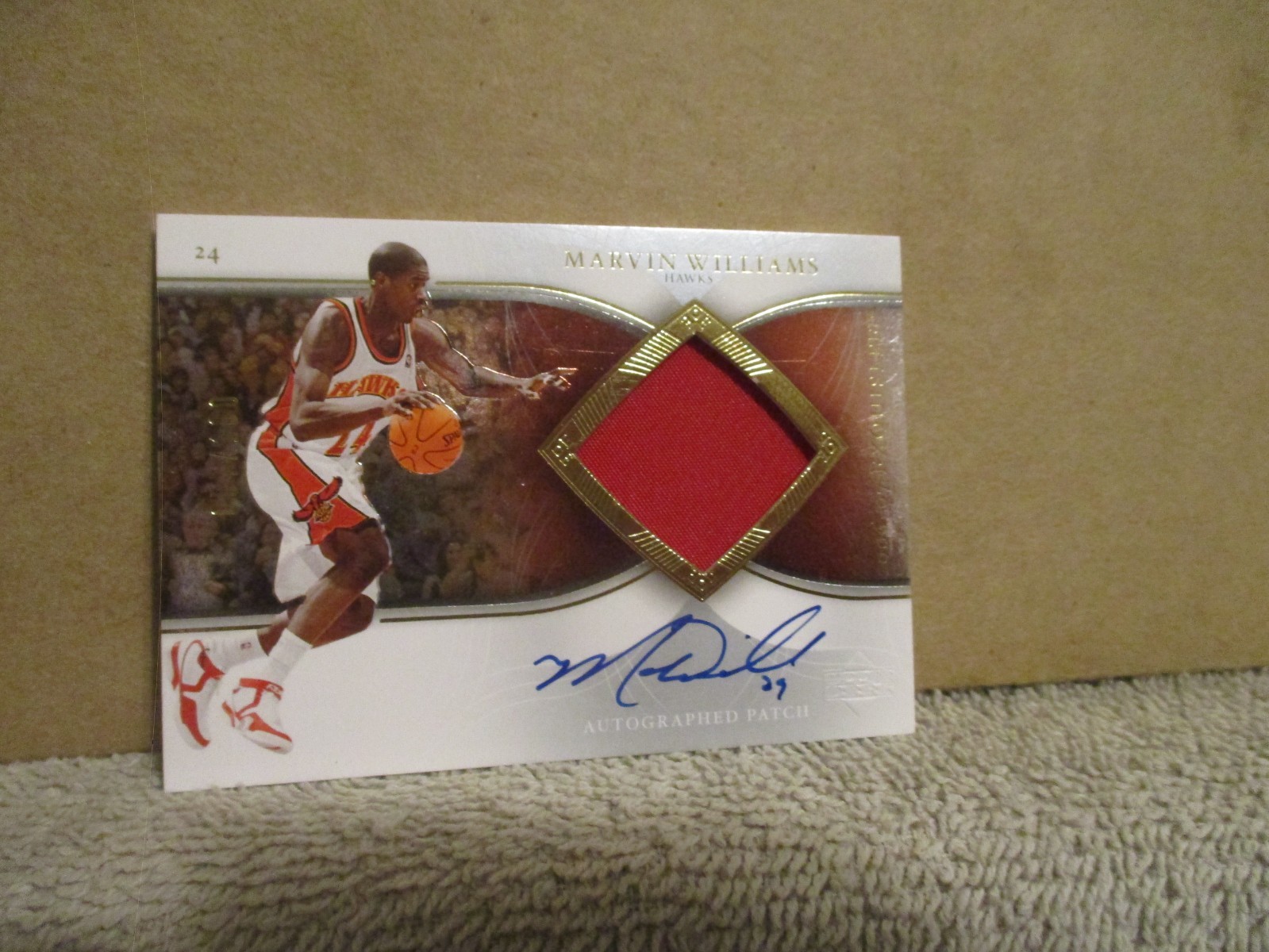 2006-07 UPPER DECK EXQUISITE MARVIN WILLIAMS #AP-WI GAME WORN PATCH AUTO 57/100 view 5