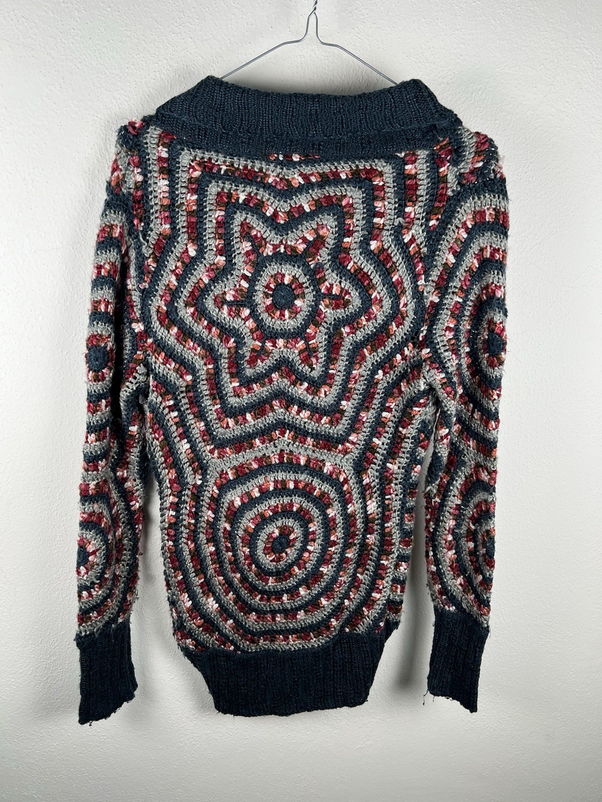 Desigual Multicolor Patchwork Patterned Knit Card… - image 2