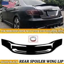 Duckbill Trunk Spoiler Lip Glossy Black For Mercedes Benz W212 E350 E63 2010-16