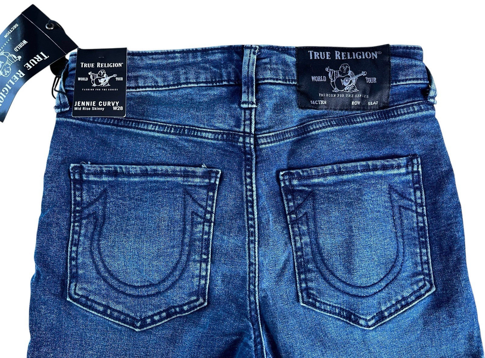 True Religion Jeans Jennie Curvy Size 29 Medium Twilight Denim NWT $159 thumbnail 3