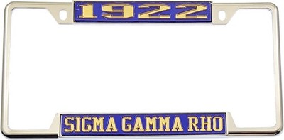 Sigma Gamma/&Gamma; Rho 1922 License Plate Frame [Decal Visible Frame - Blue/...