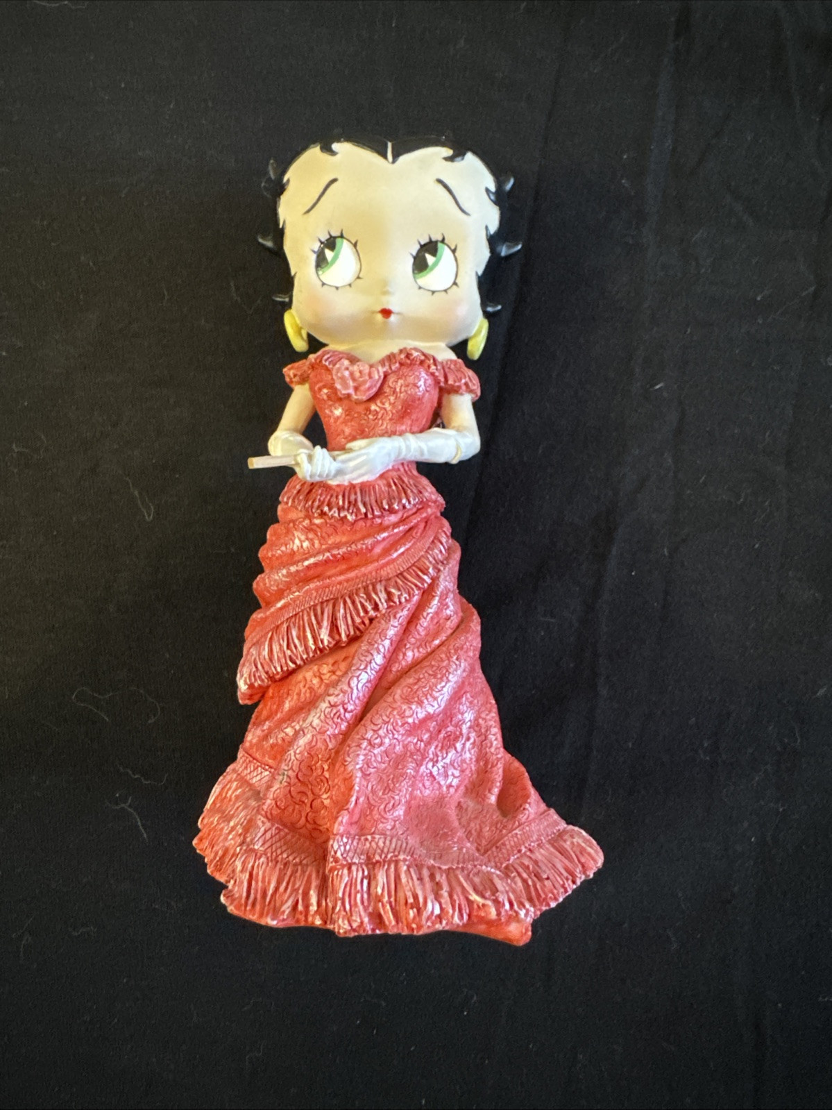 Betty Boop Red Dress Half Gloss Porcelain Figurine 1998 King Extremely Rare Collectible