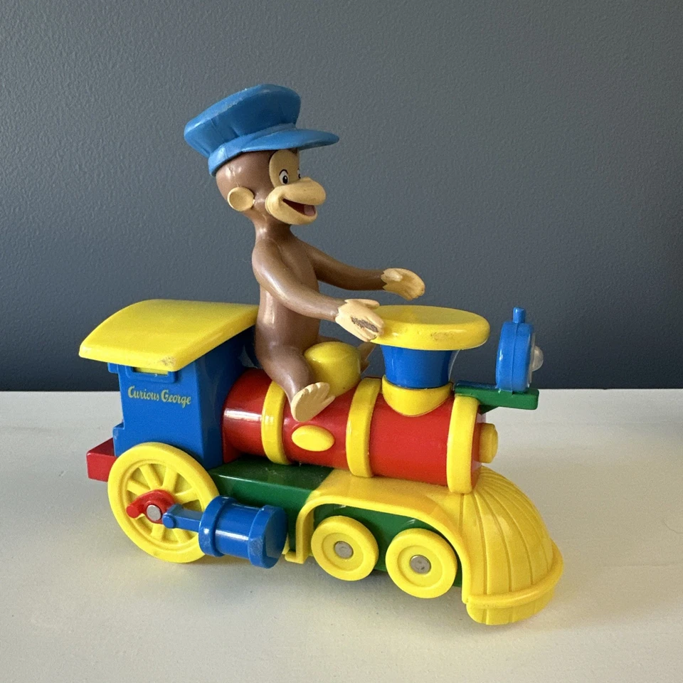 Juguete de tren Curious George Bump & Go de colección (no funciona) Foto 3 de 4