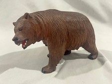 Vintage CARVED WOOD BLACK FOREST BROWN BEAR FIGURE