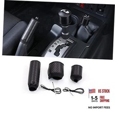 Leather Handbrake Cover And Gear Shift Knob Cover - Drive Mode Shift Knob Black Leather Handbrake Cover And Gear Shift Knob Cover - Drive Mode Shift Knob Black