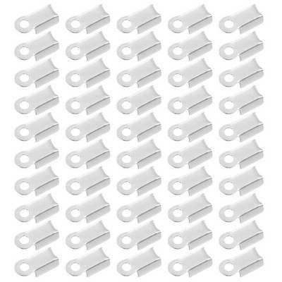 500 Pcs Cord Ends Jewelry Clamps Glossy Side Clip Repair Kit Crimps