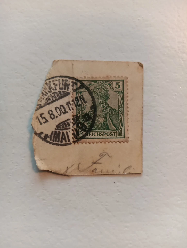 Rare 1900s Germany Stamp 5 Pf Deutsches Reich Green Stamp - Image 3 of 3