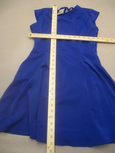 NWT TOBI Size S Womens Blue Cap Sleeve Open Back Tie A-Line Chic Short Dress 543 - Picture 5 of 10