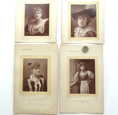 1890er THEATERSCHAUSPIELER / SCHAUSPIELERIN FOTOGRAFIEN ELLEN TERRY, LIZZIE WEBSTER, JESS.BOND