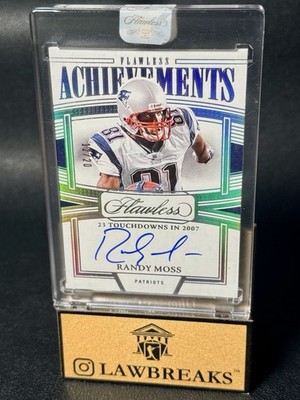 2023 FLAWLESS ACHIEVEMENTS - RANDY MOSS - ENCASED - SILVER ON-CARD AUTO /20