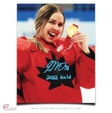 Emerance Maschmeyer Team Canada Autographed 8x10 Photo 2022 Gold Inscription