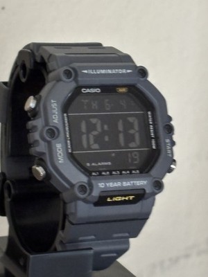 Casio AE-1600-8BV Illuminator Watch Grey Resin Case 50 mm Negative display