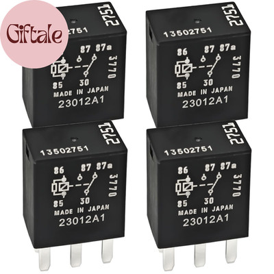 13502751 12VDC 5-Pin Relay (Pack of 4) - 35A Automotive Relay, Compatible with B