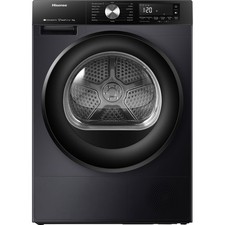 Hisense DH3S902BBCC 3S Series Heat Pump Tumble Dryer 9 kg Black A++ Rated