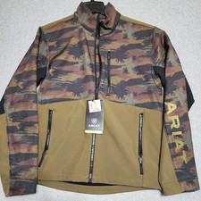 Ariat New Logan Softshell Jacket Beech Camo Men's Full Zip Small NWT 124.95