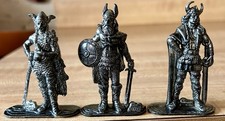 3 Viking Warriors Pewter Figures Eric the Red, Leif Erickson, Karlsefni