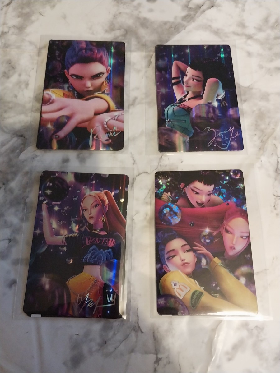 2026 McDonald's Kpop Demon Hunters Huntr/X Meal Cards lot of 4 | eBay