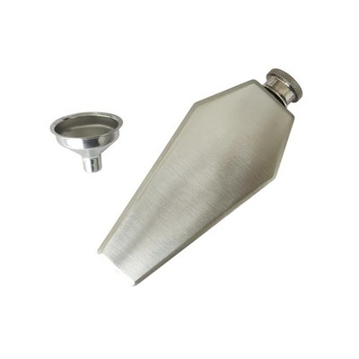 Hexagon Coffin Flask 304 Stainless Steel 3.5oz Coffin Shaped Hip Flask With F...