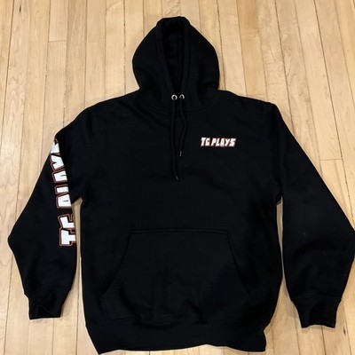 TG Plays Typical Gamer Black Hooded Lane 7 Sweatshirt SzM Adult Pullover Graphic