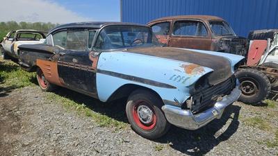 #ad #ad 1958 Chevy Bel Air 2 Door Sport Coupe Project Parts 58 Belair $2600.00