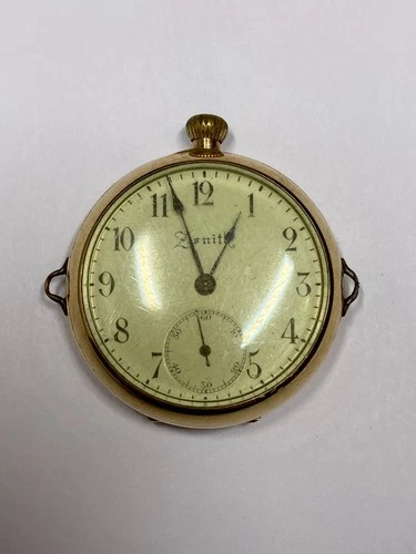 Antique Zenith Gold Filled Pocket Watch Pre-Owned Runs (36-#58)