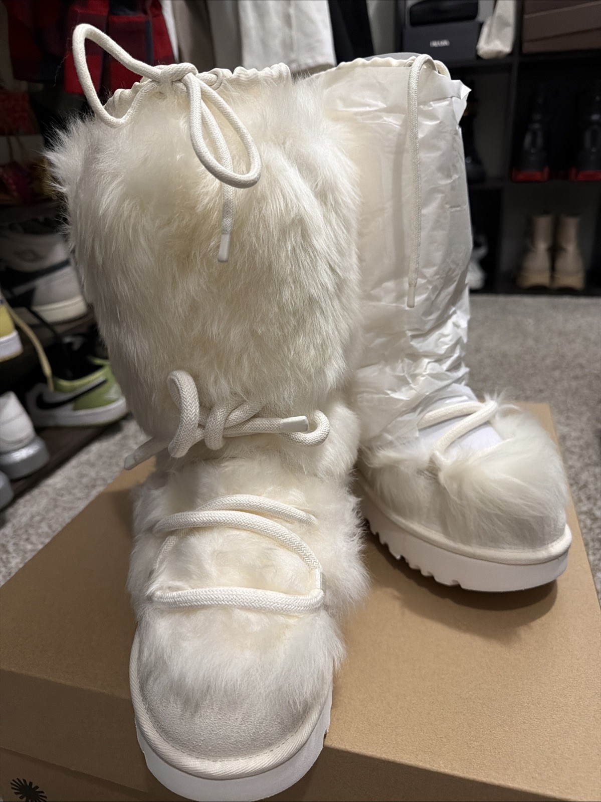 Ugg Classic Tall Chalet White Shearling Boots NIB Size 9 - Rare! image 2