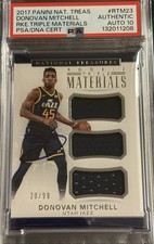 Donovan Mitchell Signed 2017-18 National Treasures Rookie RPA RC /99 Psa 10 Auto