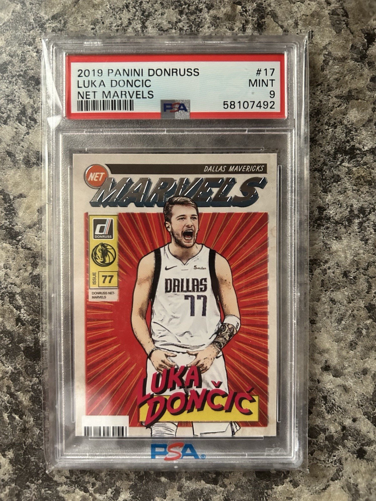 PSA 9 Luka Doncic - 2019-20 Panini Donruss - Net Marvels #17 Luka Dončić