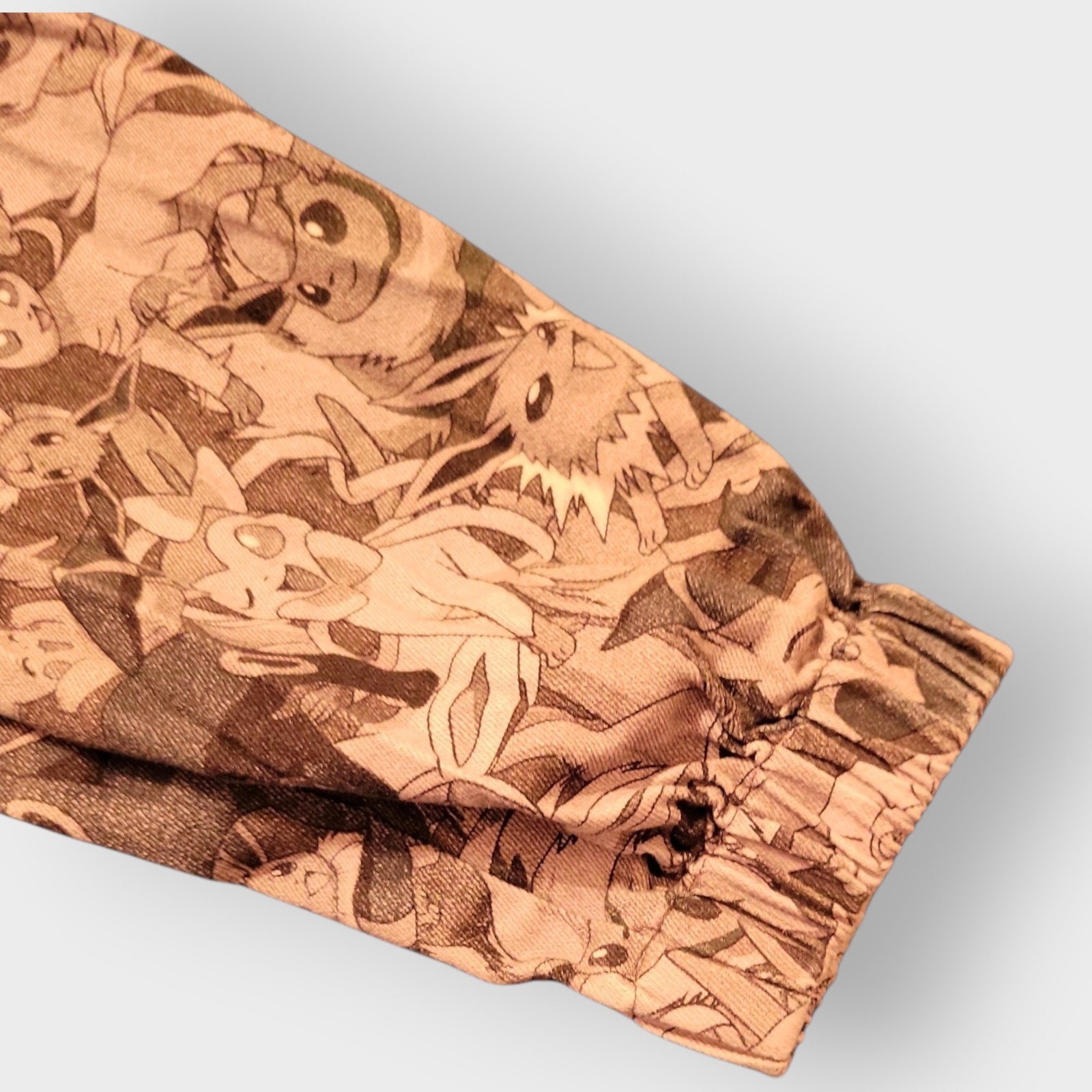BlackMilk Pokémon Eevee Evolution Camo  Cuffed Cargo Pants Size 12 Rare EUC 2021 image 3