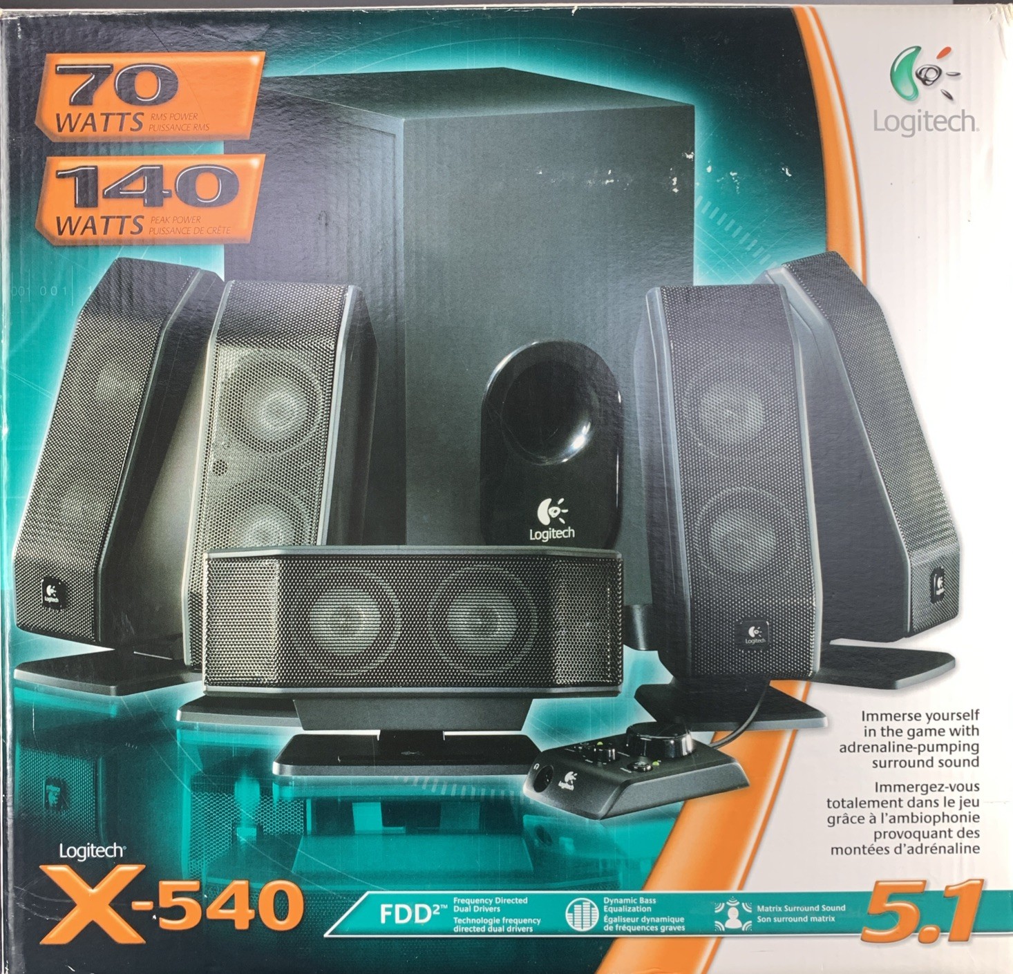 Speaker System 70w Rms  New Nos