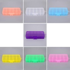 Transparent Boîte à Bijoux Plastique Perle Rangement Récipient Boucles Agenda