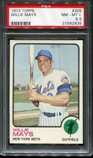 1973   Topps  Baseball  # 305   Willie Mays  (NM-MT+)   PSA 8.5