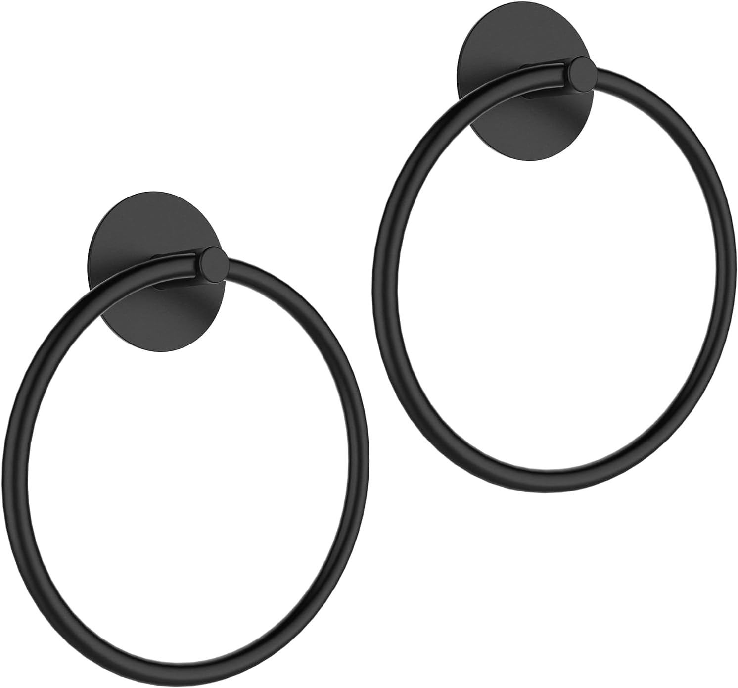 Ring Matte Black Stainless Steel No Drill Wall Mount