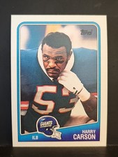 1988 Topps #284 Harry Carson HOF GIANTS