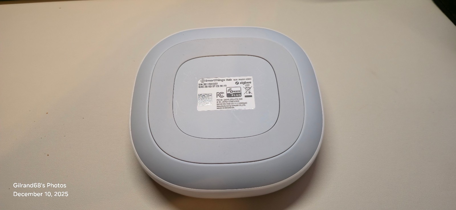 Samsung SmartThings Hub v3 im6001-v3p01 Home Automation Smart Hub