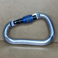 Black Diamond Gray Carabiner with Screwgate Rock Used