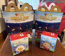 NEW 2026 McDonald s HM FIFA Squishmallows Toys, 3 and 5 w/used boxes