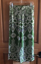 Tahari Tropical Pull On Wide Leg Pants Elastic Waist Big Pockets SZ Small