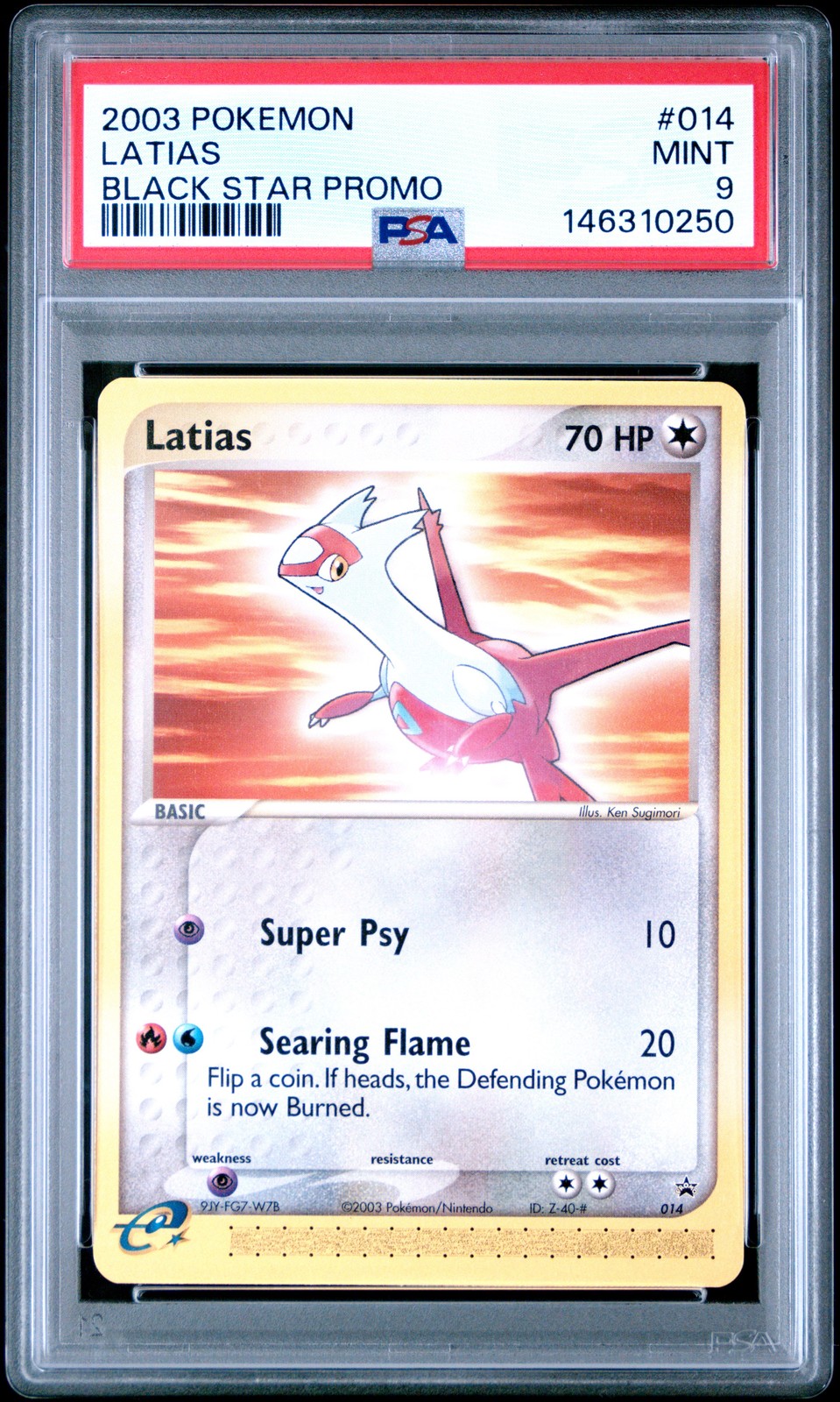 2003 POKEMON BLACK STAR PROMO #014 LATIAS PSA 9