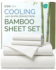 Best 100 Rayon Derived From Bamboo - Sheets Queen Size Cooling for Ultra Soft