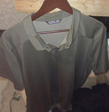 Van Heusen Herren Poloshirt grün einfarbig xXL Kurzarm Kragen Knopf