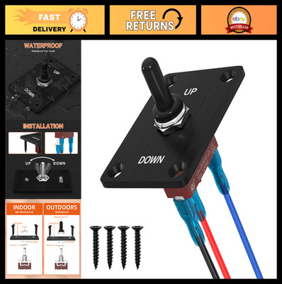 12V 30A Waterproof Toggle Switch, 3 Pin SPDT (ON)-Off-(ON) for RV, Boat, Auto Wi